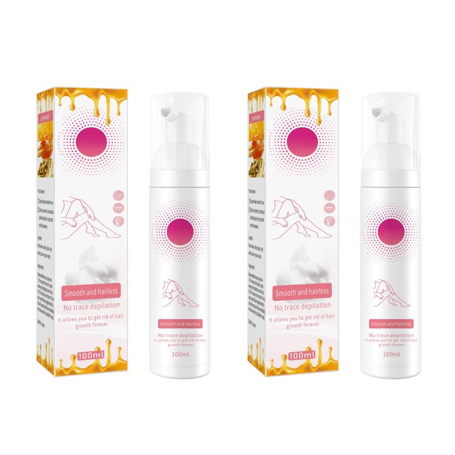 2Pack Hair Removal Spray Moisturizing Foam 100ml Hair Removal Paste For