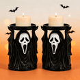 thumbnail image 1 of 2Pack Halloween 3D Printed Ghost Face Candle Holder Halloween Decor, Spooky Raised Hands Candle Stand, Gothic Figure Tabletop Mantel Decoration for Halloween Party Home Display, 1 of 8