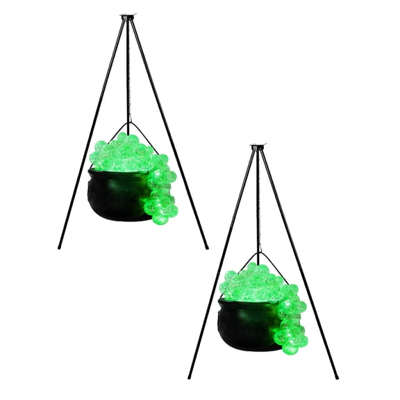 2Pack Halloween Decorations Cauldron With Bubbling Effect Party Supplies Witch Brew Pot For Outdoor Indoor Event & Party Home Decor