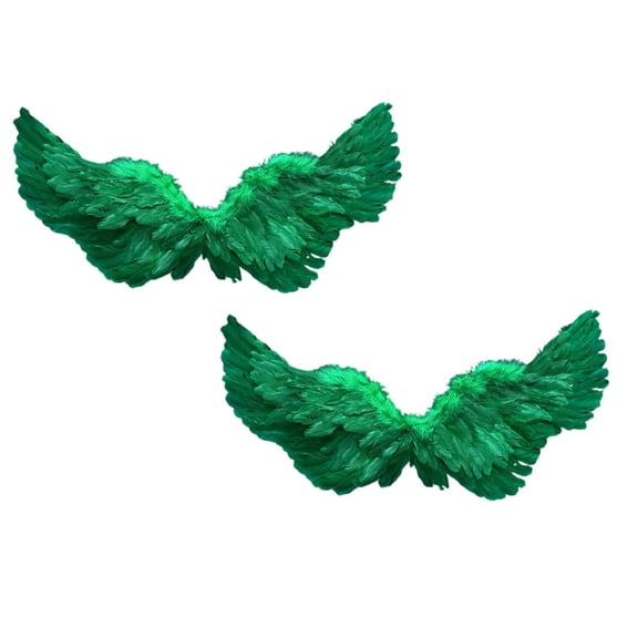 2Pack Halloween Decorations Fairy Wings Angel Feather Wings With Elastic Straps Costume Cosplay Photography Props Halloween Supplies 31.5"X15.7"