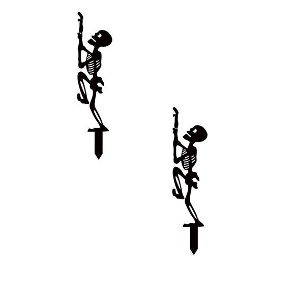 2Pack Halloween Garden Metal Pile Black Decorative Pile Outdoor Decoration Suitable For Courtyard Halloween Decoration Card Slot Home Decor