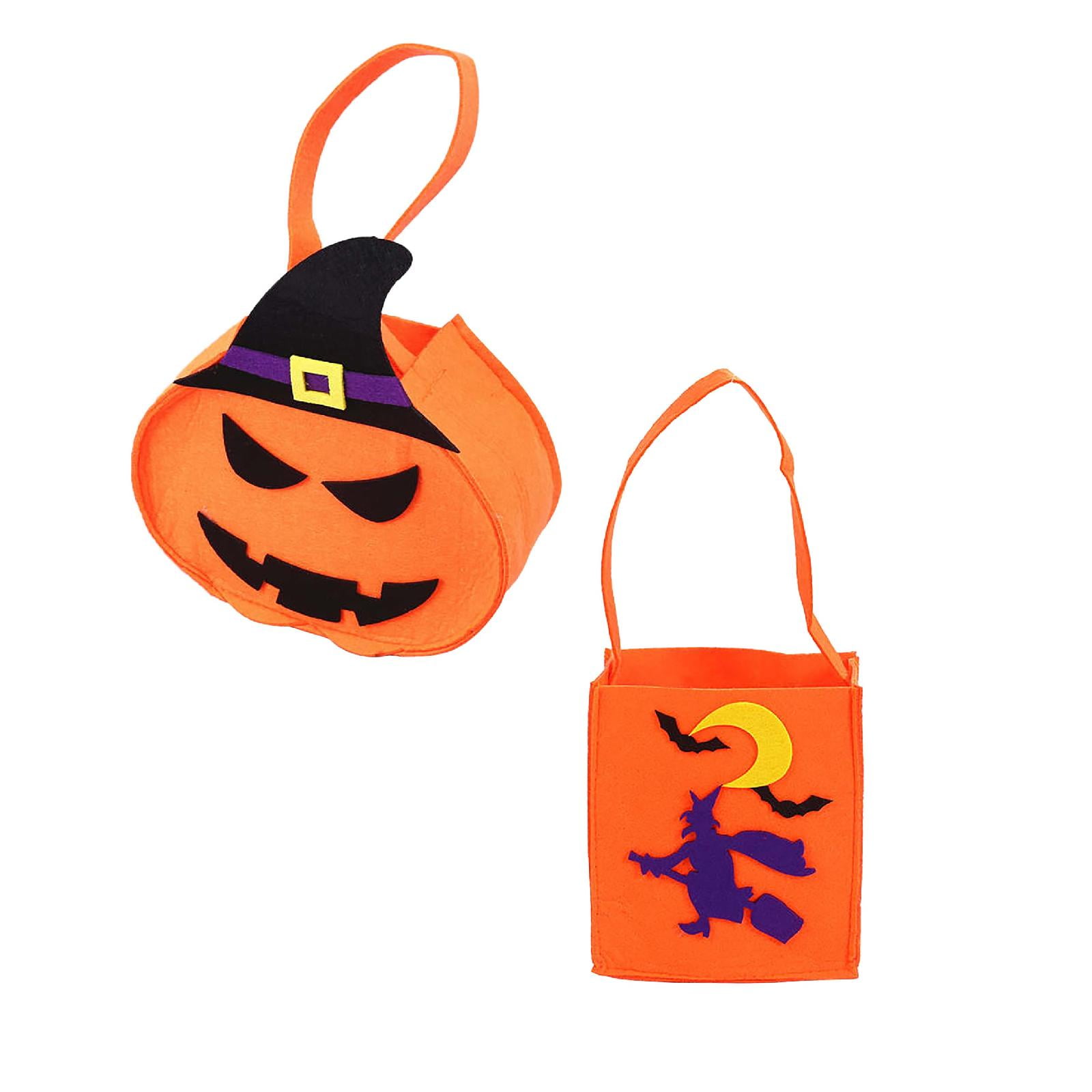 2Pack Halloween Treat Bags Candy Bowl For Office Halloween Pumpkin