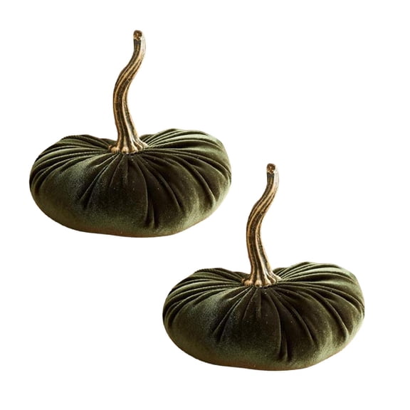 2Pack Handmade Velvet Pumpkins Decor Super Soft Stuffed Pumpkin With Exquisite Desktop Ornament Home Decor