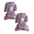 thumbnail image 1 of 2Pack Happy Pet! Dog Plush Clothes 4 Leg Wear Buttons Rainbow Star Dot Printed Warm Winter Hooded Outerwear Pet Clothes Birthday Gift For Pet Dog Cat S, 1 of 7
