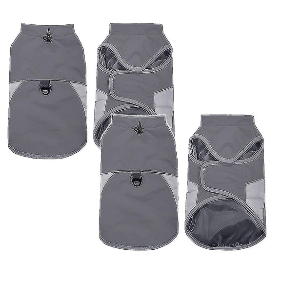 2Pack Happy Pet! Reflective Cat Winter Jacket Adjustable Cold Weather Cat Clothes Outfit Apparel With Traction Buckle Windproof Warm Cat Vest For Walking Hiking Pet Clothes For Pet Dog Cat S