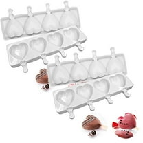2Pack Heart Shaped Silicone Ice Cube Mold Home Decor