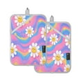 thumbnail image 1 of 2Pack Heat-Resistant Quilted Cotton Potholders - Stylish Kitchen Grips for Hot Pots & Pans Ovens Adorable Daisies, 1 of 7