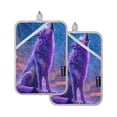 thumbnail image 1 of 2Pack Heat-Resistant Quilted Cotton Potholders - Stylish Kitchen Grips for Hot Pots & Pans Ovens Purple and Pink Wolf, 1 of 7