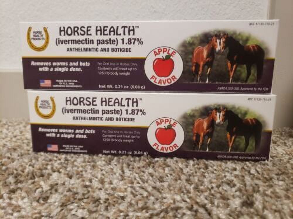 2Pack Horse Health paste 1.87, Equine Dewormer, up to 1,250 lbs 0.21