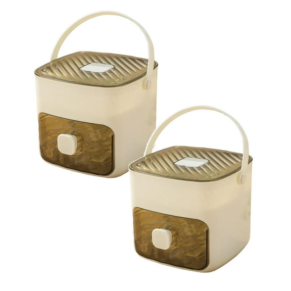 2Pack Household Layer Ice With Drawer Portable Push Type Ice Maker For Effortless Storage Ice Cube Mold Home Decor