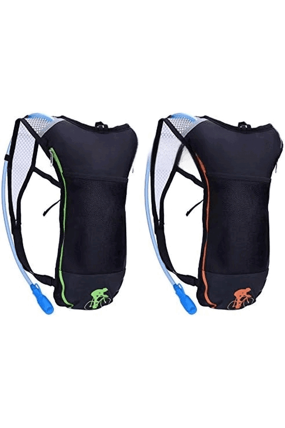 2Pack Hydration Backpack Pack with 2L Hydration Bladder - Lightweight Water Backpack Keeps Water Cool up to 4 Hours with Big Storage for Kids Women Men Hiking Cycling Camping Music Festival