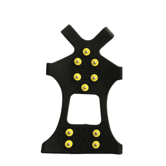 2Pack Ice Cleats Grippers for Shoes and Boots 10 Teeth Tiny Spikes Ice Cleats for Walk on Ice Snow and Freezing Mud
