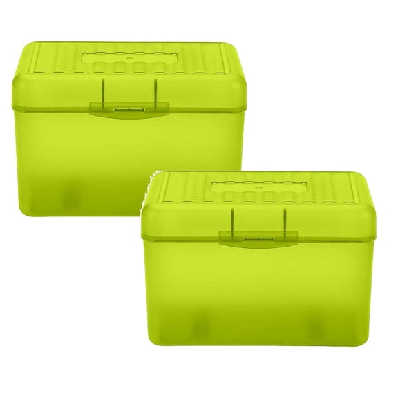 2Pack Index Card Holder 1 Pack 3 X 5 Inch Holds 250 Cards Index Card Bo.X Note Flash Card Organizer Cas.E W/Flip Top For Filling Index Cards Notecard And Etc Also Available In 6 Color Home Decor
