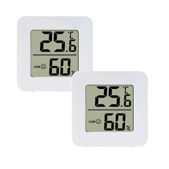 2Pack Indoor Humidity Meter Precision Mini Hygrometer Hygrometer With Facial Expression Prompts Room Temperature And Air Comfort Indicator Thermometer Home Decor