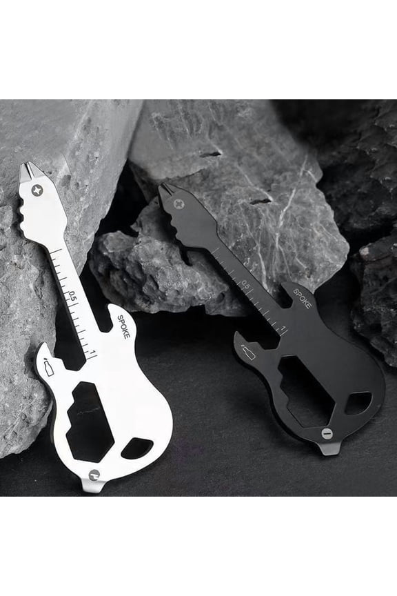 2Pack Keychain Multi-tool Metal Pocket Tool Portable No rust Wrench for Screw,ruler and bottle opener