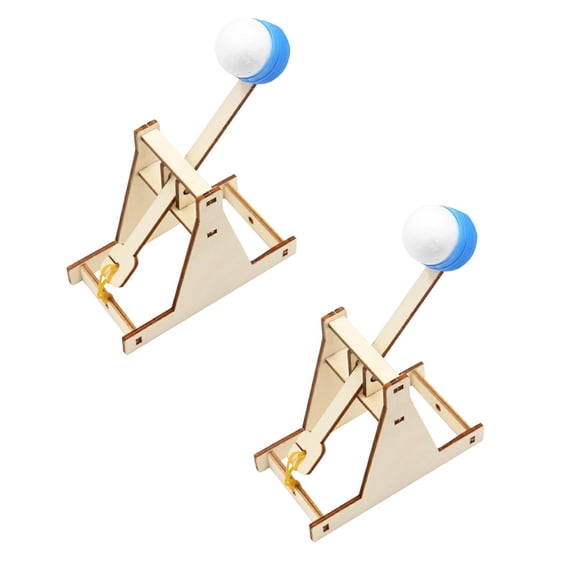 2Pack Kit Wooden Construction Science Projects Assembly Mechanical Models 3D Building Diy Educational Toys Trebuchet Arts Crafts Diy Toys Birthday Gift