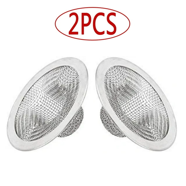 2Pack Kitchen Bathroom Sink Drain Strainer Screen Stainless Steel Filter Drain Sink Strainers