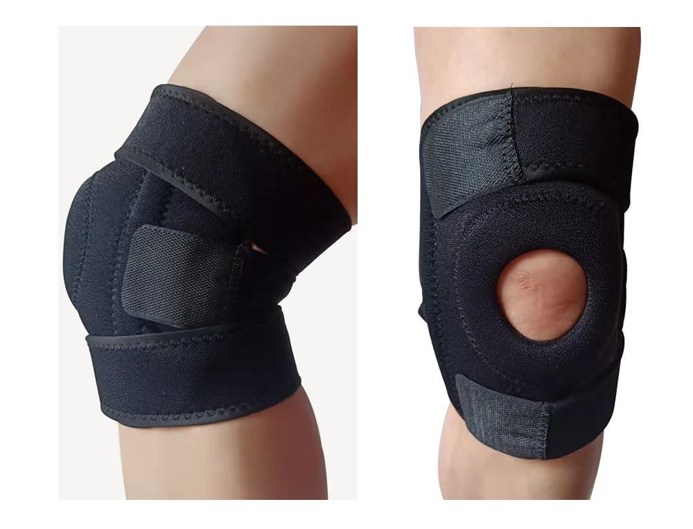 2Pack Knee Brace for Men and Women, Adjustable Knee Brace Support, Compression Sleeve for Meniscus Tear, ACL, Arthritis, Joint Pain, Runner, Sport