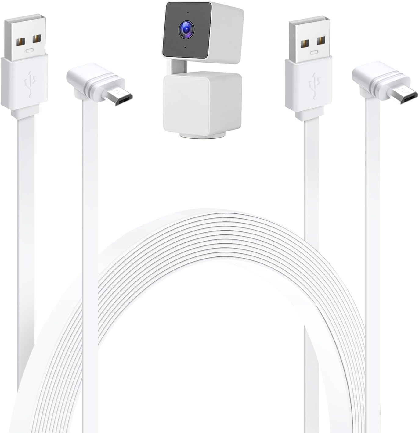 2Pack LShape Power Extension Cable Compatible with WYZE Cam Pan V3