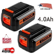 2PACK 4.0Ah 40V LBXR36 Replacement for Black and Decker Lithium-ion Battery Compatible LBX2040 LBXR36 LBXR2036 LST540 LCS1240 LBX1540 LST136W Power Tools