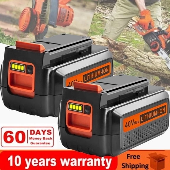 2Pack LBXR36 40 Volt 4.0Ah Replacement Battery Compatible with B and D 40V Lithium Battery LBX2040 LBXR36 LBXR2036 LST540 LCS1240 LBX1540 LST136W Power Cordless Tools