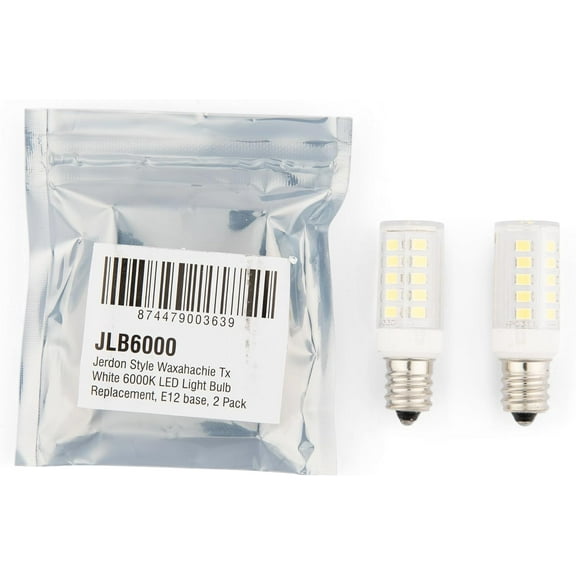 2Pack LED Replacement Light Bulb for Makeup Mirrors , 6000K - LED Bulbs for Mirrors , White Lightbulbs