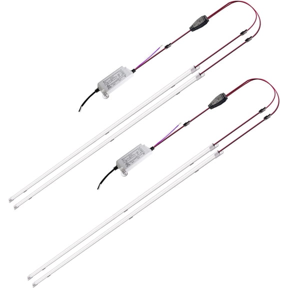 2Pack LED Retrofit Kit 2x4 FT,36W Magnetic Troffer Retrofit Kit,5000K Daylight White,5400LM,0-10V Dimmable, T8 T10 T12 Fluorescent Replacement, UL Cert, Quick Easy Install