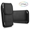 thumbnail image 1 of 2Pack LUXMO Belt Clip Holster Carrying Case for iPhone 8 Plus 7 Plus 6s Plus 6 Plus, Premium Horizontal&Vertical Rugged Nylon Belt Pouch Case Phone Holder with Belt Clip Loops(Only Fit Thin Case On), 1 of 9