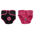 thumbnail image 1 of 2Pack Large Size Washable Dog Diapers for Female Dogs, Reusable Waterproof Leak Proof Diapers for Heat & Incontinence, Red + Black, XL, 1 of 10