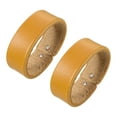 thumbnail image 1 of 2Pack Leather Belt Loop Keepers 10cm Girth Belt Strap Ring Buckle (Yellow), 1 of 6