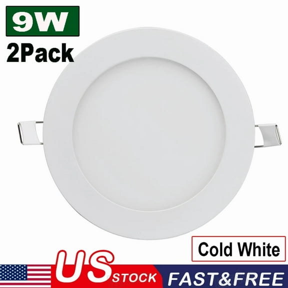 2Pack Led Ceiling Lights Ultra-Thin Recessed Retrofits Kit 6000K Daylight 5Inch