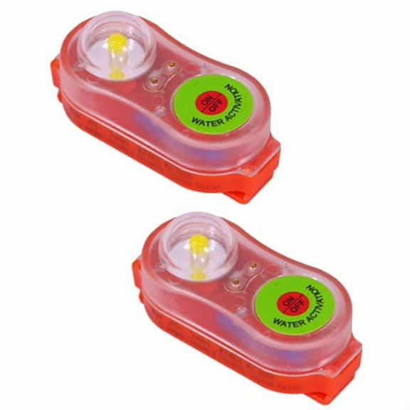 2Pack Life Jacket Light, Automatic Locator Life Jacket Strobe Light, Marine Boat Flares, LED Safety Survival Equipment A