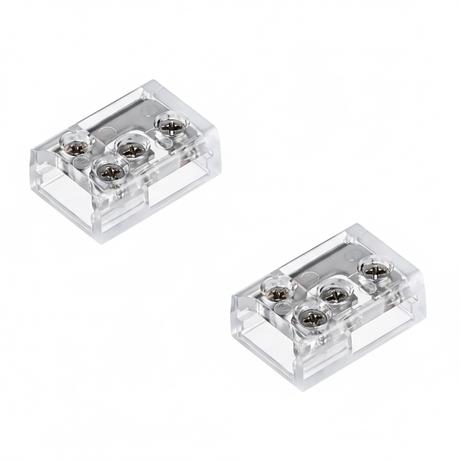2 Pack 2 Pin 10mm LED Strip Light Connectors UL Listed, T & L Shape Two-in-One Design, Strip to Strip Corner Connection Transparent Gapless Solderless Unwired Clips
