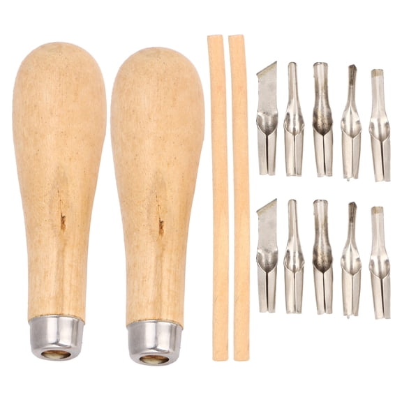 2Pack Linoleum Set with 10 Cutter Heads Linoleum Cutter Tools Carving Engraving Knife DIY Wood Carving Tool Woodworking Knife Sculpting Tool