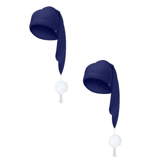 2Pack Long Christmas Sleeping Night Cap Adult Unisex Striped Santa Style Stocking Sleep Hat