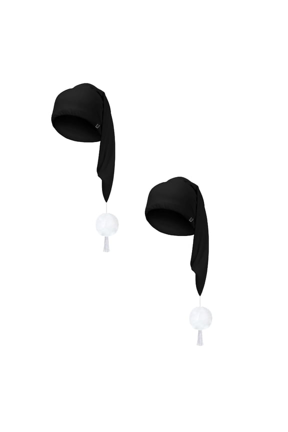 2Pack Long Christmas Sleeping Night Cap Adult Unisex Striped Santa Style Stocking Sleep Hat