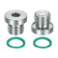 thumbnail image 1 of 2 Pack M14x1.5 Inner Hex Head Pipe Fitting Plug, Universal Carbon Steel Thread Socket Plug with Green O-Ring for Terminate Pipe Ends or Replacement Drains, 1 of 6