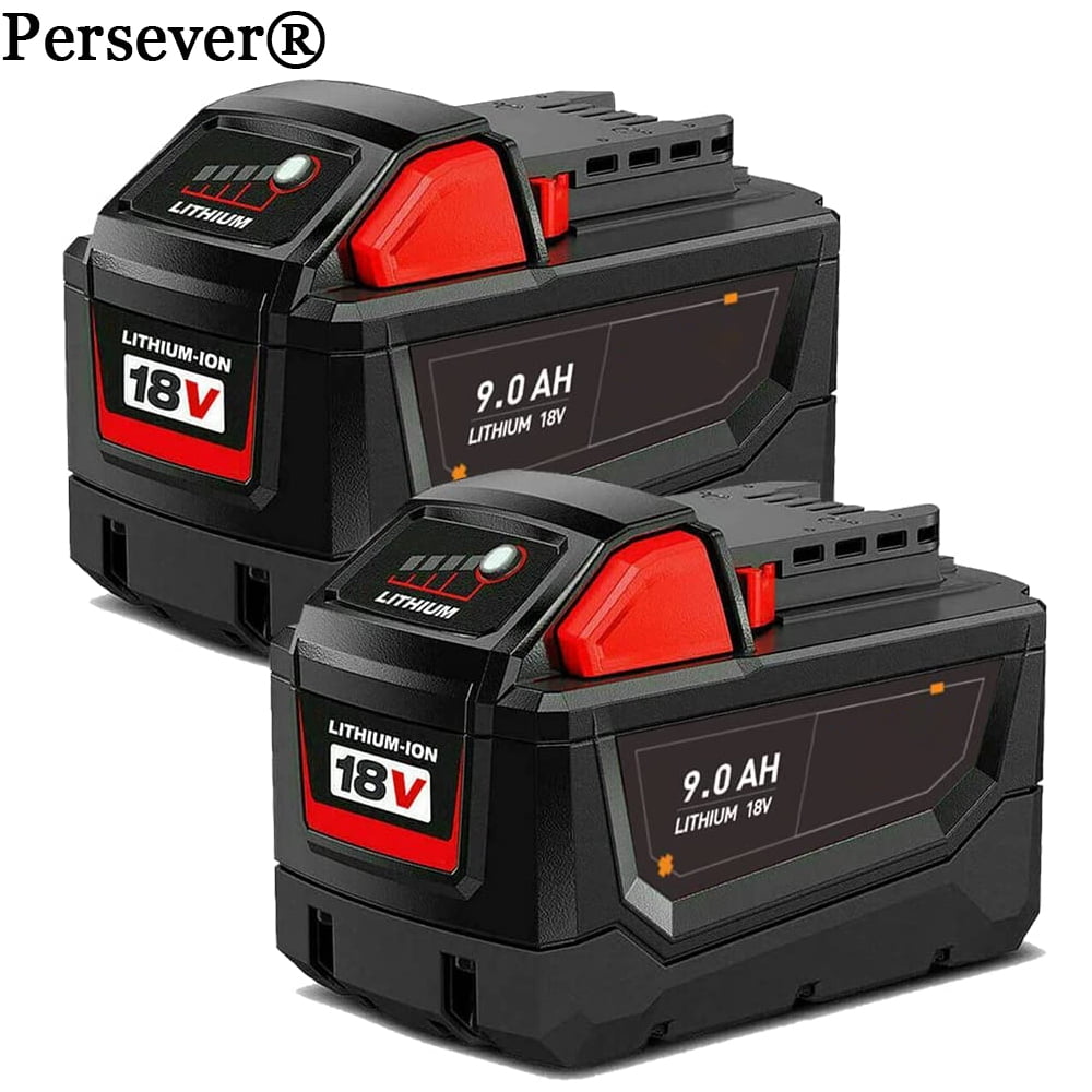 2Pack M18 9.0Ah High Capacity 18Volt Battery for Milwaukee M18 Battery Lithium 48 11 1890 48 11 1850 48 11 1860 48 11 1820 Walmart