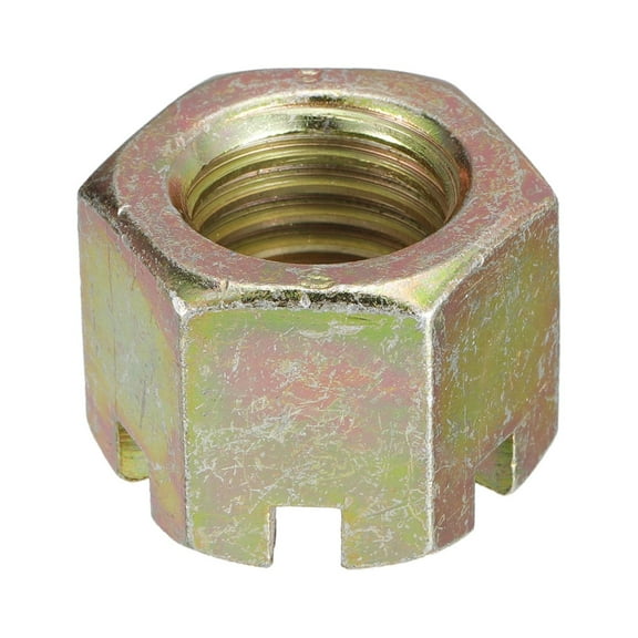 2Pack M20x2.5mm Hexagon Slotted Nut, Grade 8 Carbon Steel Hex Castle Nuts, Color Zinc