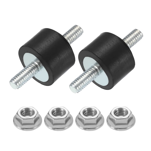 2Pack M4 x 10mm Rubber Mounts, 10 x 15mm Rubber Vibration Isolator with Nuts