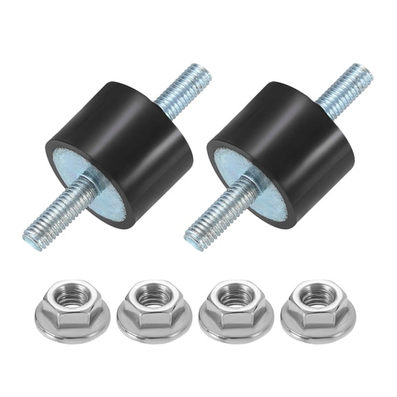 2Pack M5 x 15mm Rubber Mounts, 15 x 20mm Rubber Vibration Isolator with Nuts