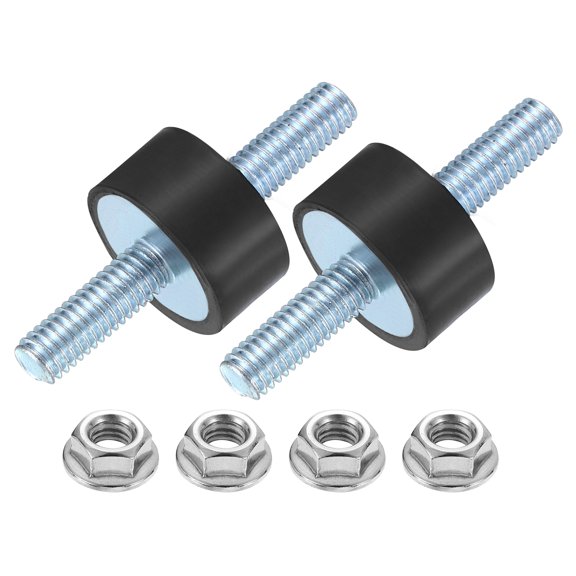 2Pack M6 x 18mm Rubber Mounts, 10 x 20mm Rubber Vibration Isolator with Nuts