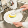 thumbnail image 1 of 2Pack Magic Dish Cleaning Brush Soap Dispenser Handle Refillable Bowls Cleaning Sponge, 1 of 1
