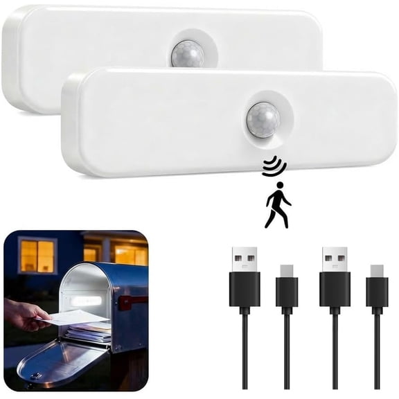 2Pack Mailbox Light, Rechargeable Motion Sensor Mailbox Light, Magnetic Mailbox Lighting Accessory