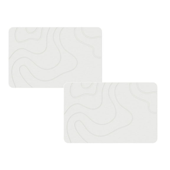 2Pack Matmend Bath Mat Stone Bath Mat Diatomaceous Earth Quick Drying Shower Mats Water Absorbing Rug Outside Shower Diatomaceous Earth Stone Material (15.7 * 23.6In) Carpet Home Decor