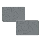 2Pack Matmend Bath Mat Stone Bath Mat Diatomaceous Earth Quick Drying Shower Mats Water Absorbing Rug Outside Shower Diatomaceous Earth Stone Material 15.7 * 23.6In Carpet Home Decor