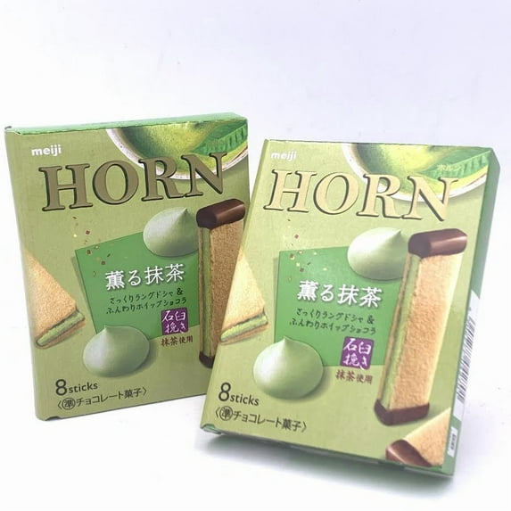 (2Pack)Meiji Horn Scented Matcha Chocolate 8 sticks