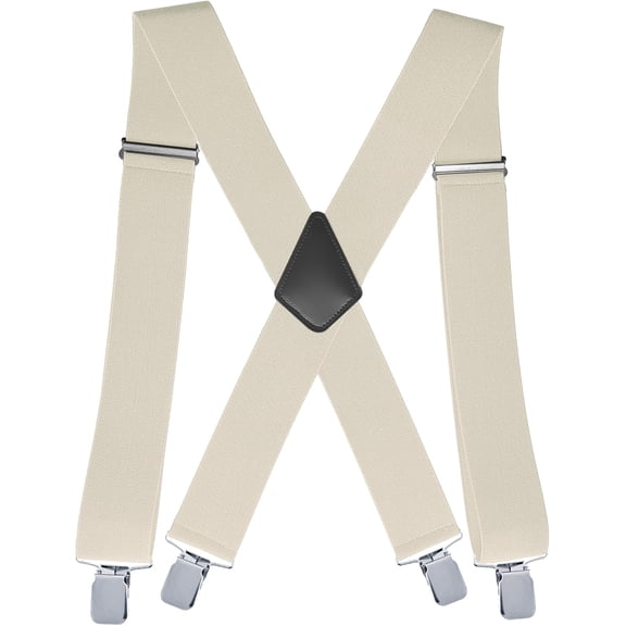 2Pack Men's 2 Inch Heavy Duty Suspenders,Adjustable X-Back with Strong Clips for Work, Jeans, and More
