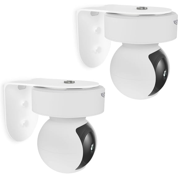 2Pack Metal Wall Mount for Kasa Indoor Pan/Tilt Camera EC70 KC410S, Upside Down or Upright Your Camera on Any Wall You Want, Get Any Viewing Angles (NOT Included Camera)