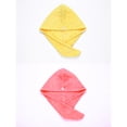 thumbnail image 1 of 2Pack Microfiber Quick Drying Hair Towel Wrap - Super Absorbent Drastically Reduce Hair Drying Time, 1 of 5